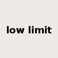 low limit是什么意思