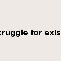 the struggle for existence是什么意思