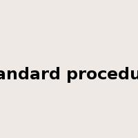 standard procedure是什么意思