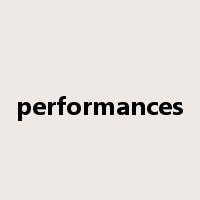 performances是什么意思