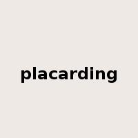 placarding是什么意思