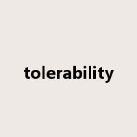 tolerability是什么意思