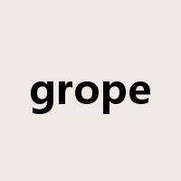 grope是什么意思