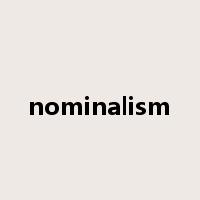 nominalism是什么意思