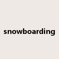 snowboarding是什么意思
