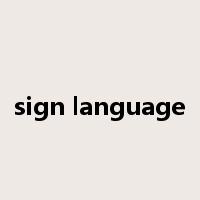 sign language是什么意思