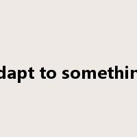 adapt to something是什么意思