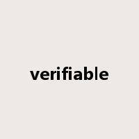 verifiable是什么意思