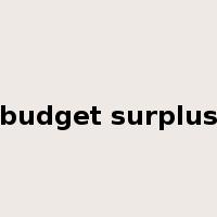 budget surplus是什么意思