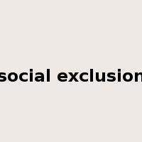 social exclusion是什么意思