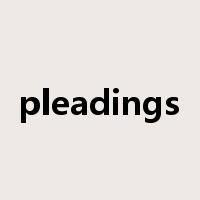 pleadings是什么意思