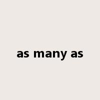 as many as是什么意思