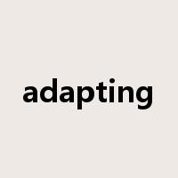 adapting是什么意思