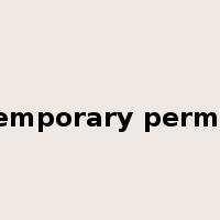 temporary permit是什么意思