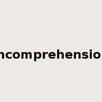 incomprehension是什么意思