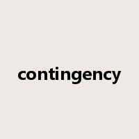 contingency是什么意思