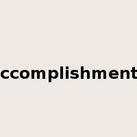 accomplishments是什么意思