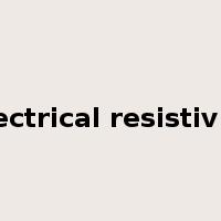 electrical resistivity是什么意思