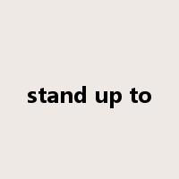 stand up to是什么意思
