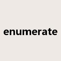 enumerate是什么意思