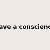 have a conscience是什么意思