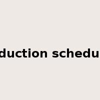 production scheduling是什么意思