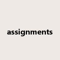 assignments是什么意思