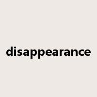 disappearance是什么意思