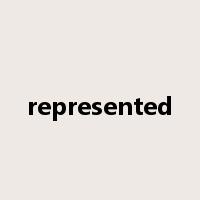 represented是什么意思