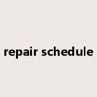 repair schedule是什么意思