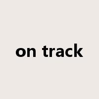 on track是什么意思