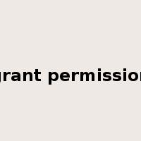 grant permission是什么意思