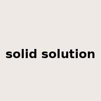 solid solution是什么意思