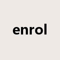 enrol是什么意思