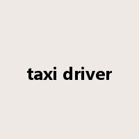 taxi driver是什么意思