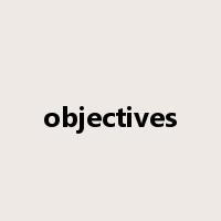objectives是什么意思