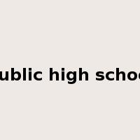 public high school是什么意思