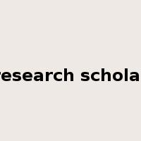 research scholar是什么意思