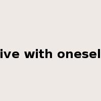 live with oneself是什么意思