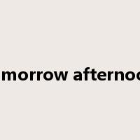 tomorrow afternoon是什么意思