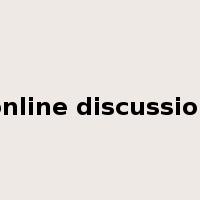 online discussion是什么意思