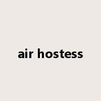 air hostess是什么意思