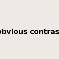 obvious contrast是什么意思