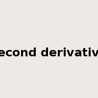 second derivative是什么意思