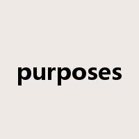 purposes是什么意思