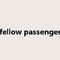 fellow passenger是什么意思
