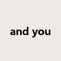 and you是什么意思