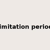 limitation period是什么意思