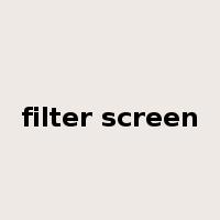 filter screen是什么意思