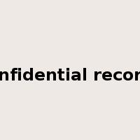 confidential records是什么意思
